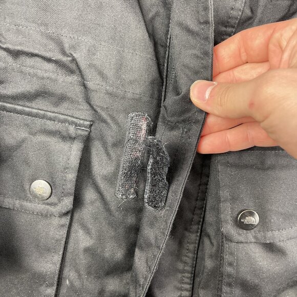 The North Face Men Sz L Hyvent heavyweight Coat Jacket Parka Black (Read) - Picture 8 of 16